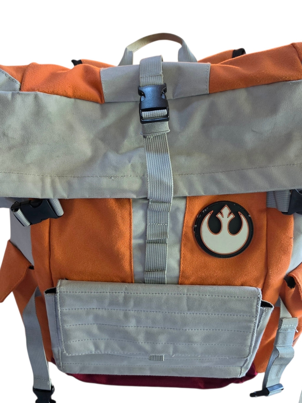 Star Wars Alliance Roll Top Gray Orange Red Bottom Backpack